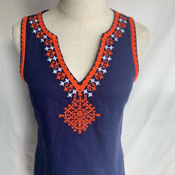 NWOT Hatley blue cotton dress with embroidery size XS - Picture 6 of 12